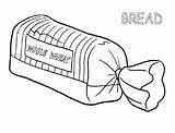 Bread Coloring Pages Loaf Drawing Package Baked Goods Line Printable Color Getdrawings Loaves Bakery Getcolorings sketch template