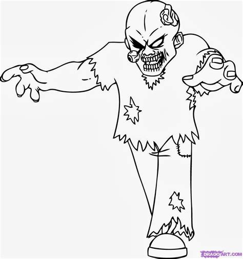 plant  zombie halloween coloring pages
