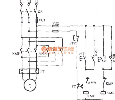 phase motor contactor auxiliary contact interlock switching circuit basiccircuit