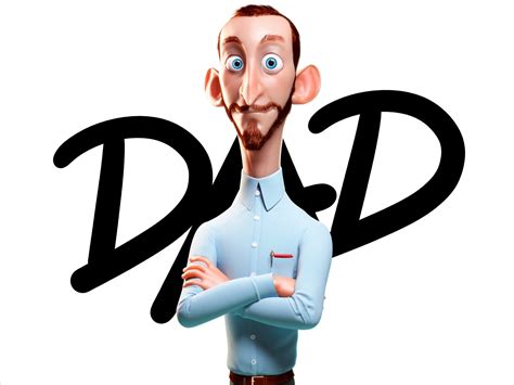 young dad cartoon character  animation polycount