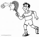 Tennis Coloring Pages Sports Color Kids Sheets Found Printable sketch template