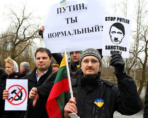 Photos Protest Act In Vilnius In Support Of Ukraine Baltic News