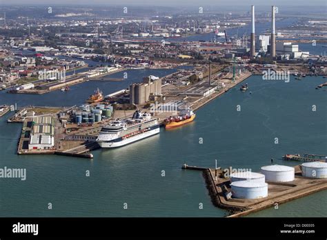 aerial view   big maritime port  le havre cruise  cargo stock photo  alamy