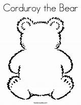 Bear Coloring Teddy Corduroy Brown Pages Body Parts Bears Printables Saw Would If Kids Printable Color Twistynoodle Print Blank Picnic sketch template