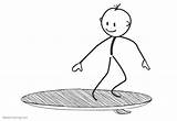 Surfboard Pages Coloring Surfing Boy Printable Kids Color sketch template