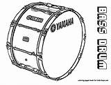 Drum Bass Coloring Drums Pages Bombo Printable Colouring Guardado sketch template