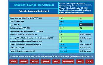 Retirement Savings Plan Calculator screenshot #0