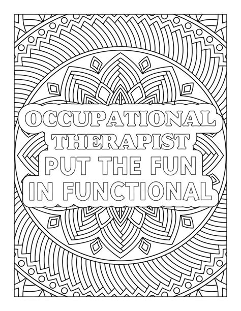 premium vector occupational therapist adult coloring book