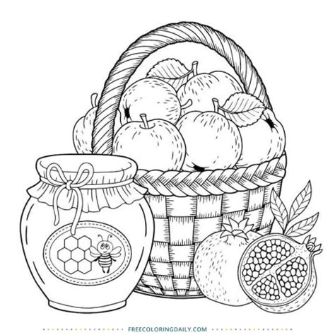 fruit basket coloring  coloring daily