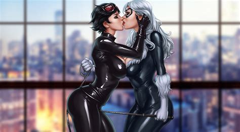 Wallpaper Fantasy Art Fantasy Girl Kissing Lesbians