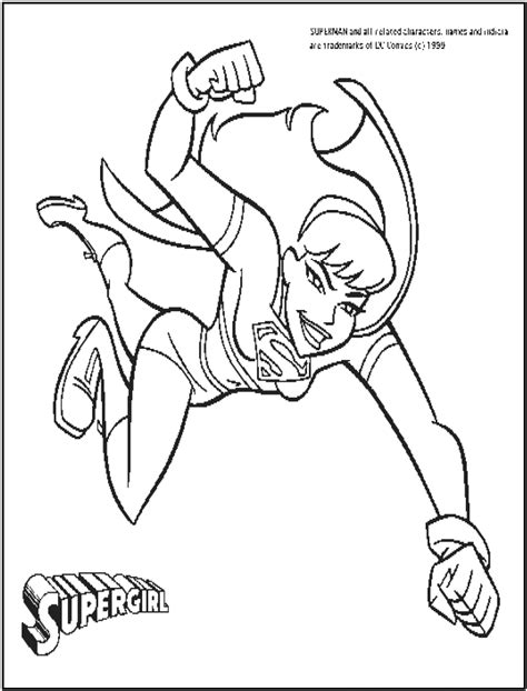 supergirl printable coloring pages coloring home