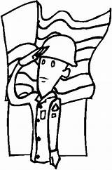 Memorial Soldier Saluting Flag Coloring Pages sketch template