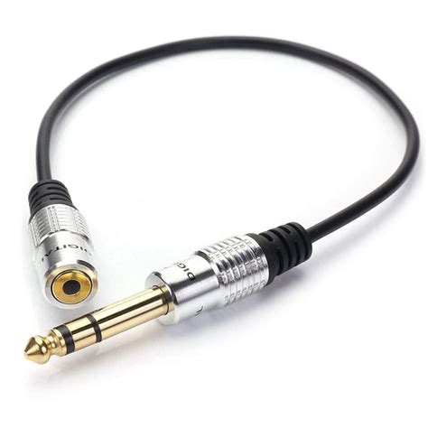 mm stereo adapter cable mm trs male  mm female quarter  shopee singapore