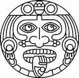 Coloring Pages Aztec Mayan Inca Sun Calendar Vector Dibujos Rays Symbols Aztecas Azteca Clipart Printable Draw Easy Getcolorings Getdrawings Para sketch template
