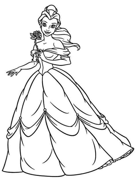 belle coloring pages easy    collection  beautiful belle