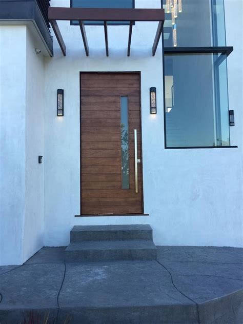 Nobu Modern Mahogany Wood And White Laminated Glass Entry Solid Door