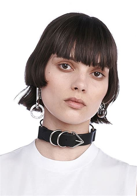 alexander wang triangle buckle choker accessories adult 12 n d dress