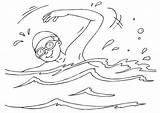 Coloring Swim Pages Large sketch template