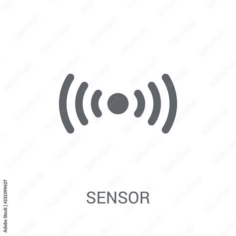 sensor icon trendy sensor logo concept  white background  smarthome collection stock