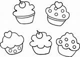 Cupcake Coloring Cute Pages Cupcakes Printable Drawing Sweets Colouring Cake Cakes Color Kids Drawings Wonder Getcolorings Getdrawings Print Ice Cream sketch template