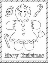 Gingerbread Coloring Pages Girl Christmas Sheets Printable Man Girls Weihnachten Cards Kids Noel Preschool Merry Kindergarten Color Print Printables Xmas sketch template