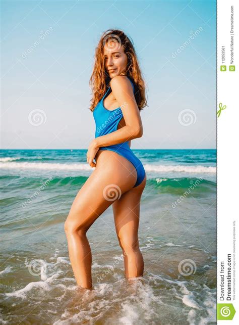 attractive woman in bikini on sea tropical vacations