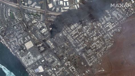 satellite images show maui wildfire damage