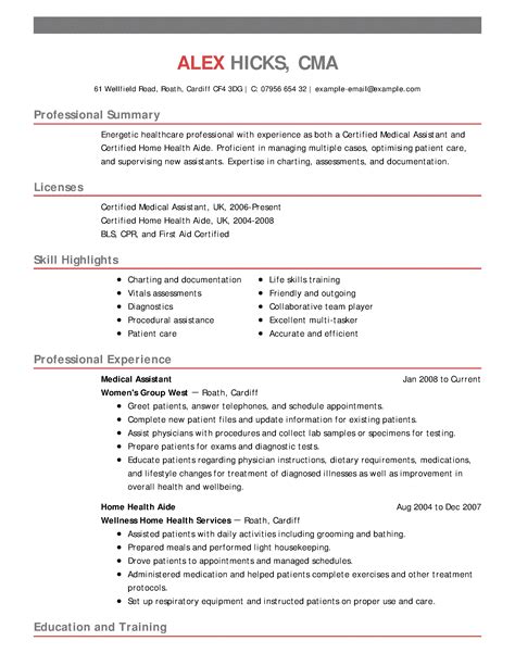 medical resume examples medical sample resumes livecareer