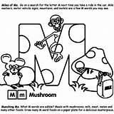 Coloring Alphabet Letter Pages Drawing Foods Go Crayola Printable Clipart Glow Grow Kart La Library Getdrawings Au Mushroom sketch template