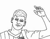 Neymar Coloring Pages Jr Football Player Getcolorings Getdrawings Printable sketch template