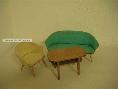Alte Möbel Sofa Sessel Und Tisch Für Puppenstube Oder Puppenhaus