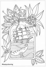 Pages Colouring Coloring Bottle Ship Sassy Mandala Choose Board Printable Offered sketch template