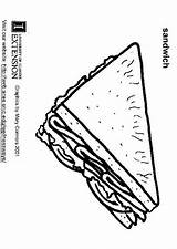 Sandwich Tramezzino Butterbrot Colorare Disegno Coloriage Schulbilder Ausmalbild Sandwiches Educolor Educol sketch template
