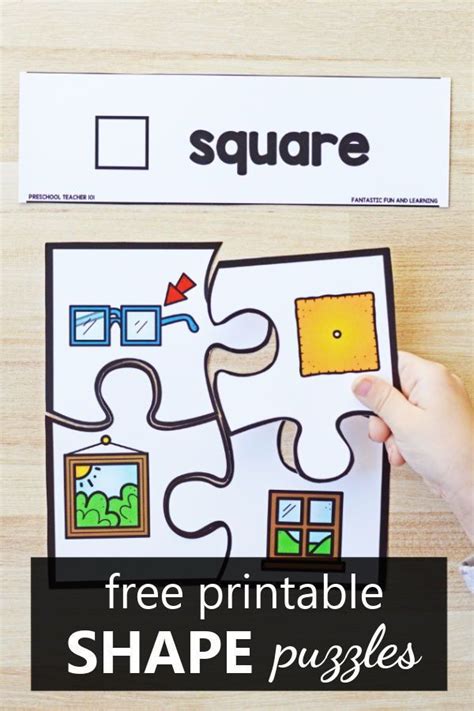 printable  shape puzzles fantastic fun learning shape