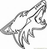 Coyotes Nhl Coloringpages101 sketch template