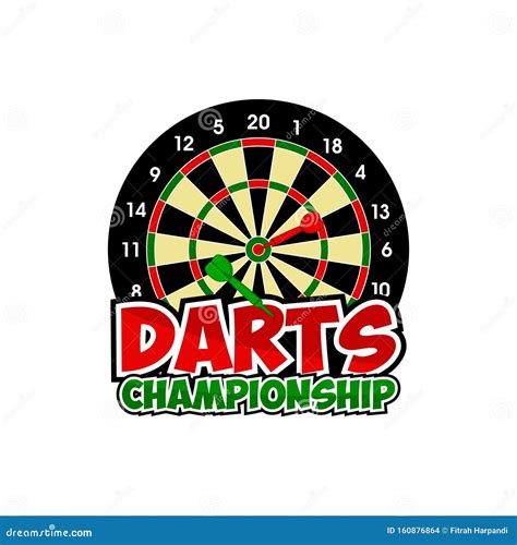darts championship logo template vector cartoondealercom