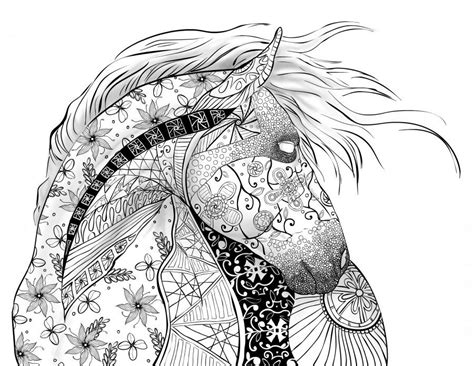 printable horse coloring pages  adults advanced gabbymay