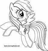 Pony Coloring Pages Rainbow Getdrawings Little sketch template