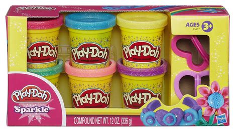 play doh sparkle  pack  glitter play doh compound   ounce cans