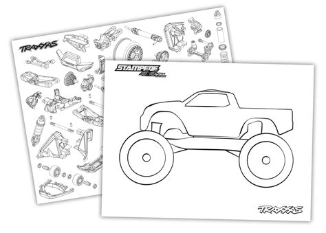 time  color  creative  traxxas rc themed coloring sheets rc