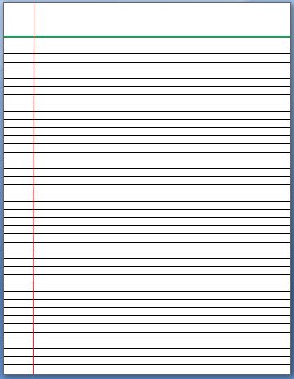 lined paper templates ms word documents