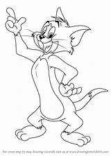 Tom Cat Draw Step Drawing Jerry Cartoon Drawings Simple Drawingtutorials101 Easy Characters Anyone Examples Pages Pencil Tutorials Sketches Coloring Cute sketch template