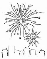 Coloring Fireworks Firework July Pages 4th Printables Kids Preschool Drawing Getdrawings Popular 43kb sketch template