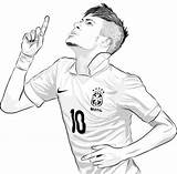 Neymar Player Sheets Psg sketch template
