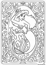 Coloriage Sirene Arielle Ausmalbilder Imprimer Meerjungfrau Flounder Ursula sketch template