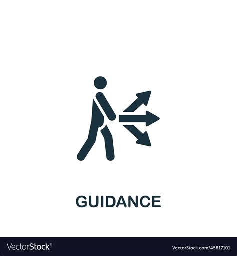 guidance icon monochrome simple sign  core vector image