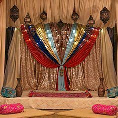 lohri party decorations backdrop stage decorations  draping indian decorations  rr