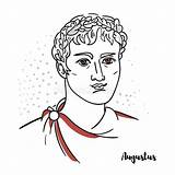Augustus Romano Kaiser Illustrationen sketch template