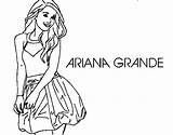 Ariana Grande Coloring Pages Print Color Printable Colorear Coloringcrew Book sketch template
