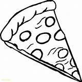 Pizza Coloring Pages Drawing Clipart Pepperoni Cheese Printable Hut Slice Color Clip Draw Soup Stone Food Marble Cartoon Kids Transparent sketch template